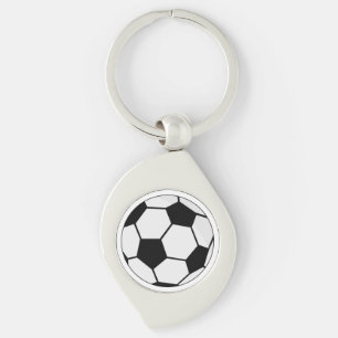 Porte-clés Graphisme de ballon de football classique Fan de s