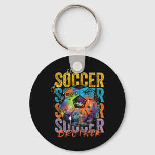 Porte-clés Graphisme décontracté de frère de footballeur colo