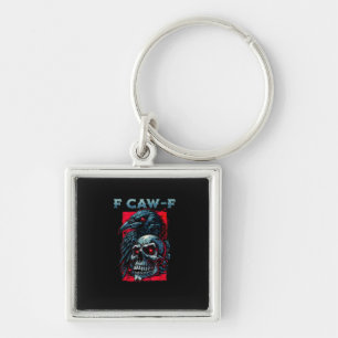 Porte-clés Graphisme humoristique de corbeau F-Caw-F