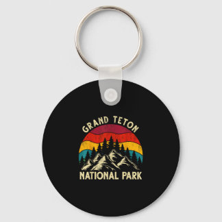 Porte-clés Graphisme rétro vintage du parc national de Grand