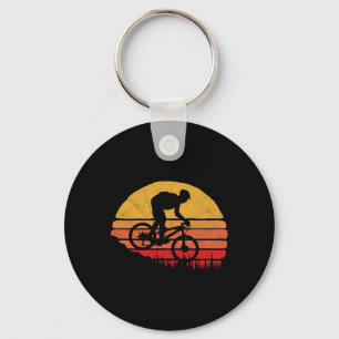 Porte-clés Graphisme Vintage VTT Outdoor Rétro Coucher de sol