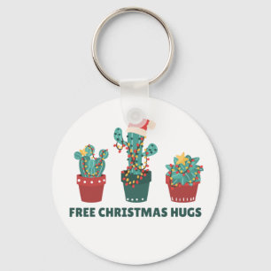 Porte-clés Gratuit Enceintes de Noël Funny Cactus Porte - clé