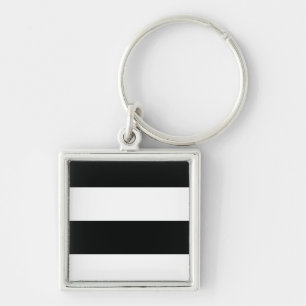 Porte-clés Gravé (noir et blanc) Horizontal) personnalisabl