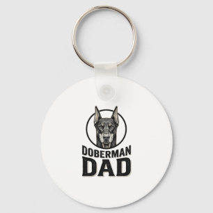 Porte-clés Gravure Papa Doberman Vintage Création Amateur de 
