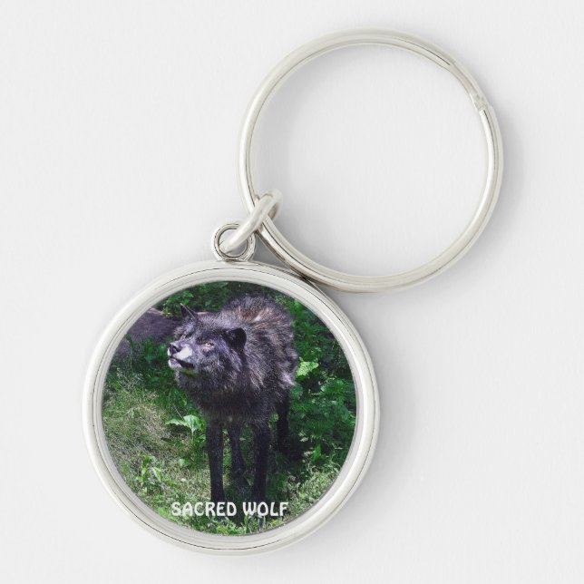 Porte-clés GRAY WOLF Design Faune Art Key-Ring (Devant)