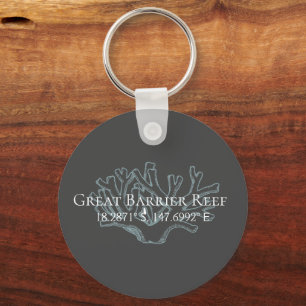 Porte-clés Great Barrier Reef Latitude  Longitude 