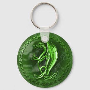 Porte-clés Green Celtic Dragon