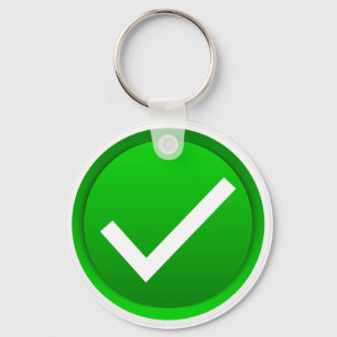 Porte-clés Green Check Mark Symbol