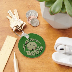 Porte-clés Green Denim Lawn Bowls, Keyring