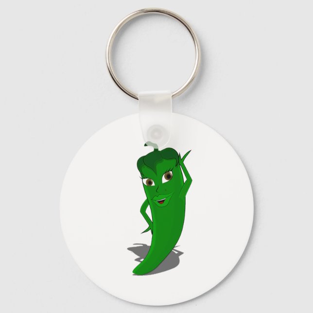 Porte-clés Green Hot Pepper Diva (Recto)