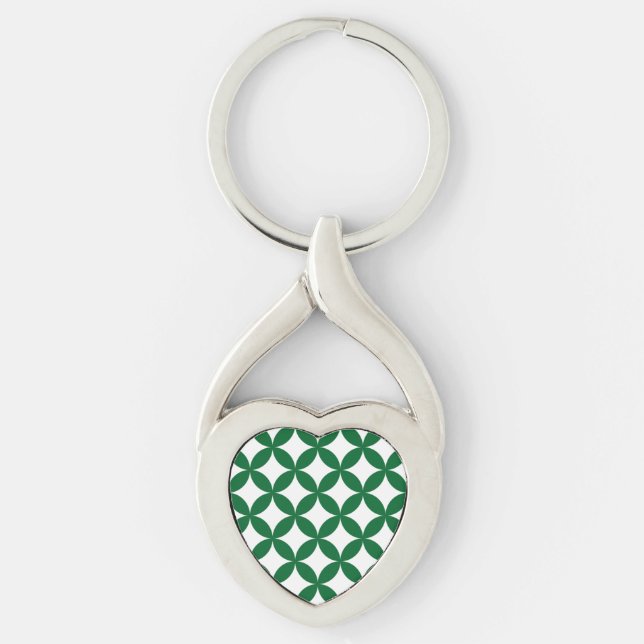 Porte-clés Green Shippo Twisted Heart Keychain (Devant)