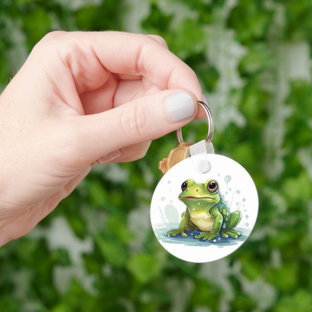 Porte-clés Grenouille drôle (main)