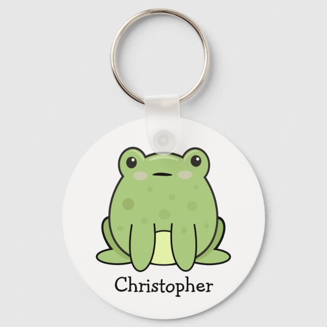 Porte-clés Grenouille Kawaii, crapaud Personnalisé (Recto)