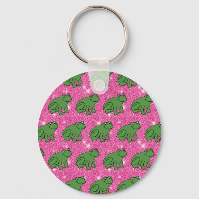 Porte-clés Grenouille verte Animaux amphibiens Parties scinti (Recto)