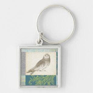 Porte-clés Grey Owl sur Arrière - plan Motif