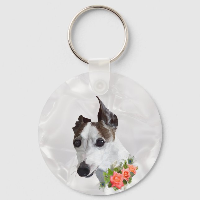 Porte-clés Greyhound et Fleurs italiennes (Recto)