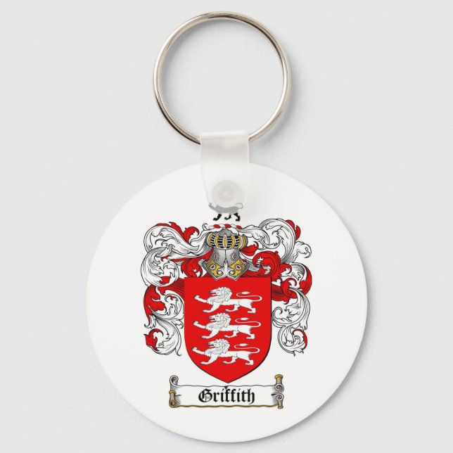 PORTE-CLÉS GRIFFITH FAMILLE CREST - GRIFFITH COAT OF ARMS (Recto)