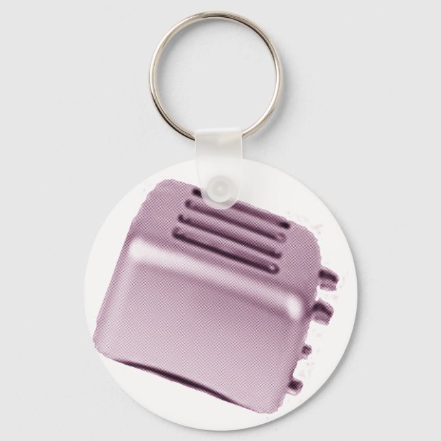 Porte-clés Grille-pain rétro - rose (Recto)