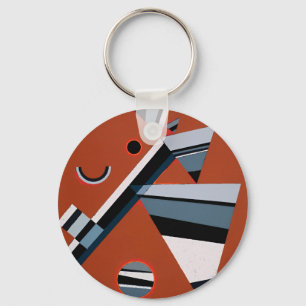 Porte-clés Gris de Kandinsky Peinture Abstraite Art moderne