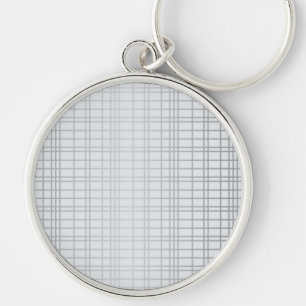 Porte-clés Gris, moderne, simple, cool, lignes de grille tend