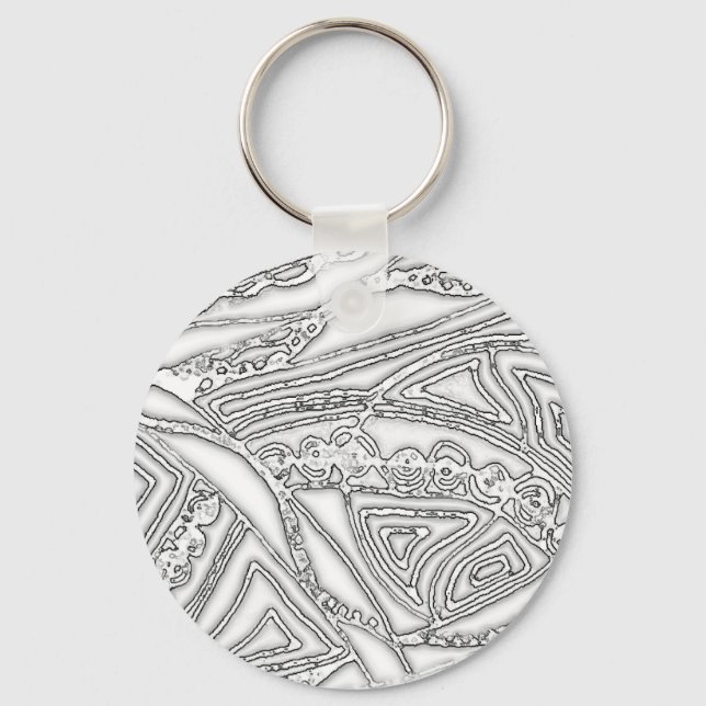 Porte-clés Gris noir et blanc (Recto)