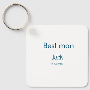 Porte-clés groomsman meilleur man ajouter nom texte bachelore