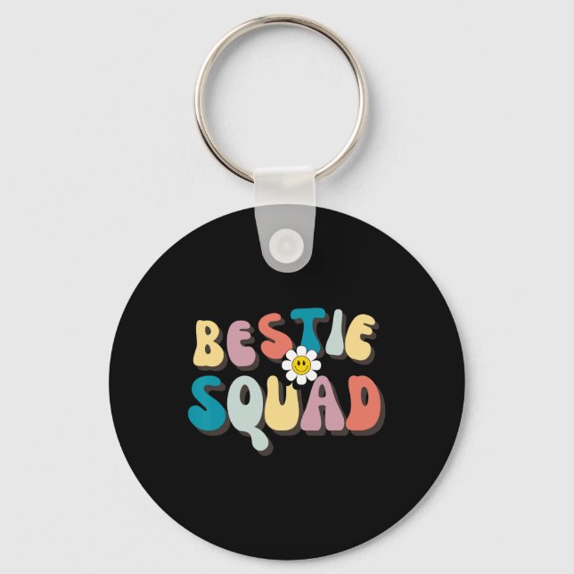 Porte-clés Groovy Bestie Squad Besties Trip Besties Matching  (Recto)