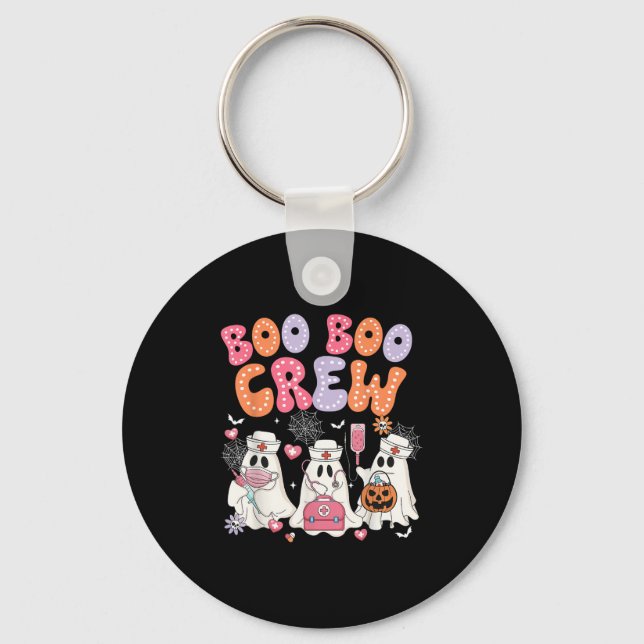 Porte-clés Groovy Boo Boo Crew Nurse Funny Ghost Halloween Te (Recto)