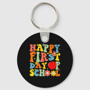 Porte-clés Groovy Joyeux Premier Jour D'école Retour à l'écol