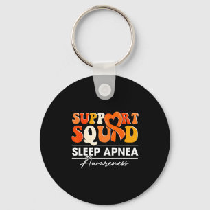 Porte-clés Groovy Support Squad Ruban Orange Apnée du Sommeil