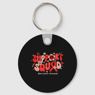 Porte-clés Groovy Support Squad Ruban Rouge Sensibilisation a