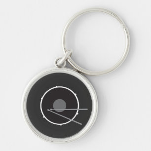 Porte-clés Grosse Caisse Noir et Blanc Minimaliste Moderne