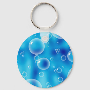 Porte-clés Grosses bulles bleues rebondissantes