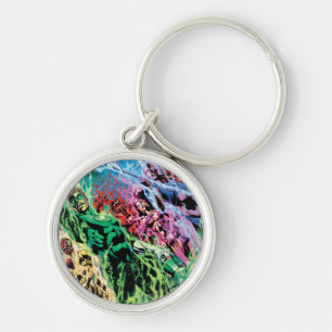 Porte-clés Groupe de lanternes vertes - Couleur