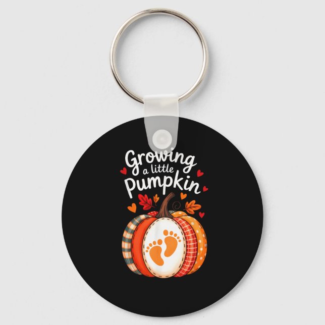 Porte-clés Growing A Little Pumpkin Maternity Pregnancy Thank (Recto)
