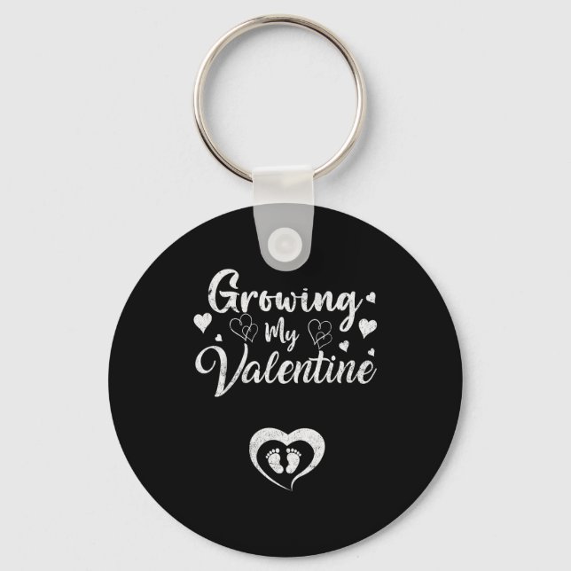 Porte-clés Growing My Valentine Pregnancy New Mom Valentines  (Recto)