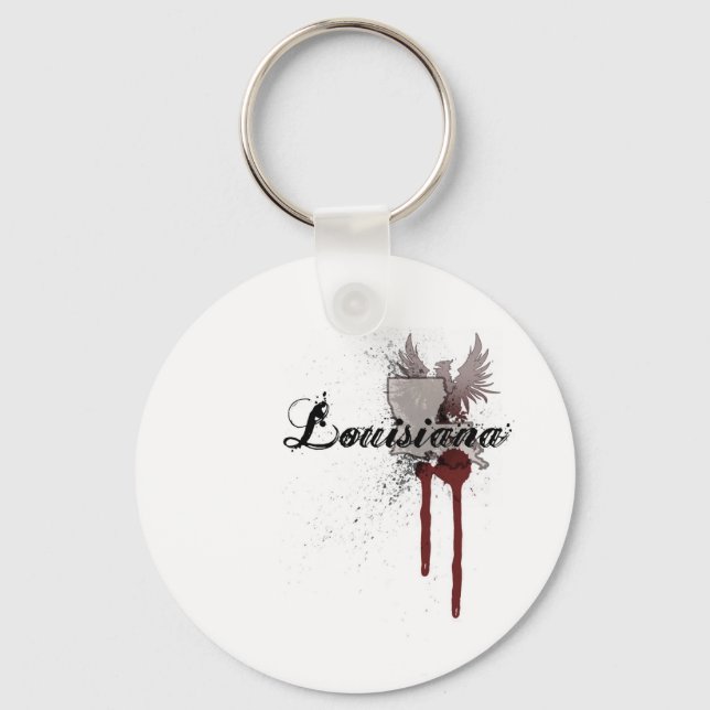 Porte-clés Grunge Blood Splatter Louisiana Porte - clé (Recto)