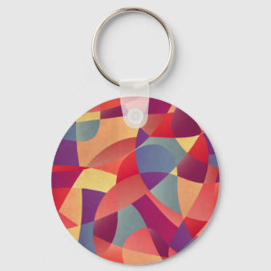 Porte-clés Grunge coloré : Arrière - plan des triangles géomé