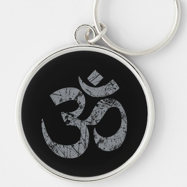 Porte-clés Grunge OM Symbole Spiritualité Yoga (Devant)