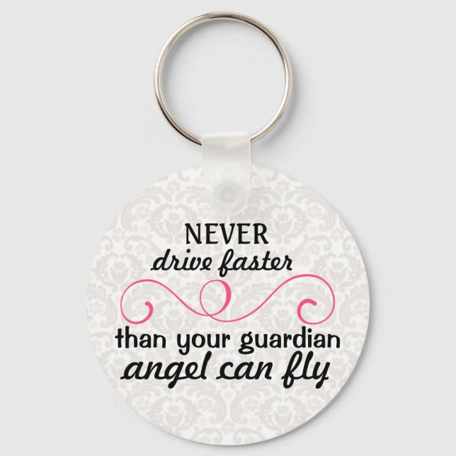 Porte-clés Guardian Angel Porte - clé rose gris (Recto)