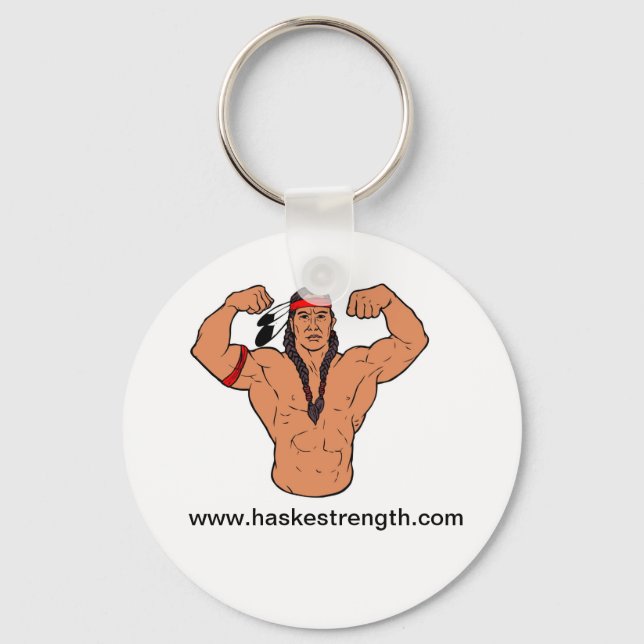 Porte-clés Guerrier avec Porte - clé de logo HASKE (Recto)