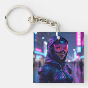 Porte-clés Guerrier Cyberpunk