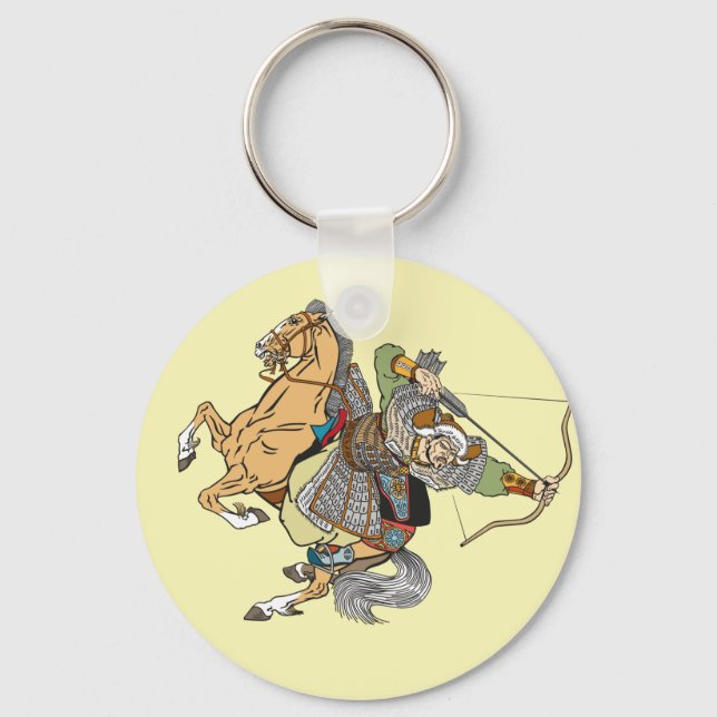 Porte-clés guerrier mongol médiéval (Recto)