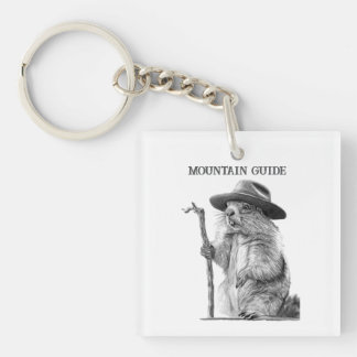 Porte-clés Guide de montagne - Design de marmotte de rêve