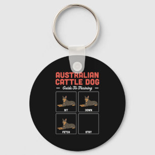 Porte-clés Guide D'Entraînement Du Chien De Bataille Australi