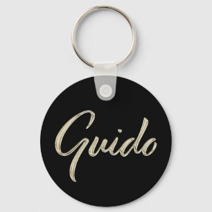 Porte-clés Guido Name whitegold Button