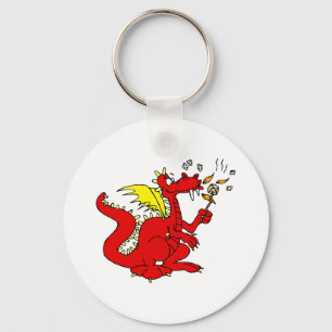 Porte-clés Guimauve grillant le dragon