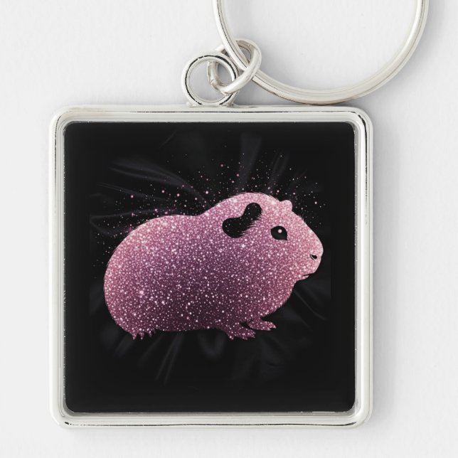 Porte-clés Guinea Pig Keyring Pink Sparkle (Devant)