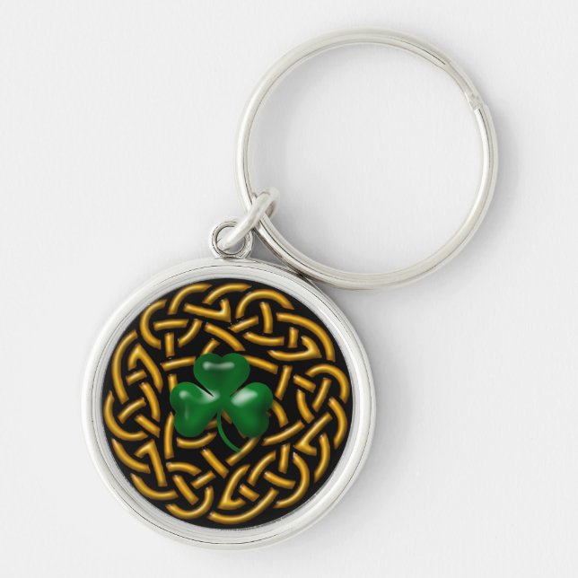 Porte-clés Guirlande et shamrock celtiques (Devant)