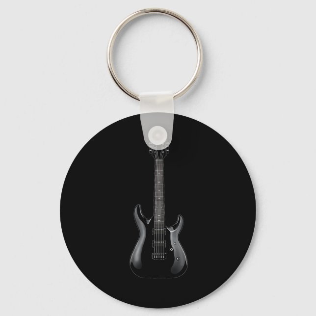 Porte-clés Guitare Rock Band Et Roll Pour Hommes Bande Tee 10 (Recto)